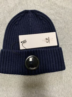 Ribbed Beanie with Lens Detail