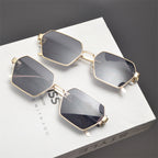Rimless Gold Shield Sunglasses