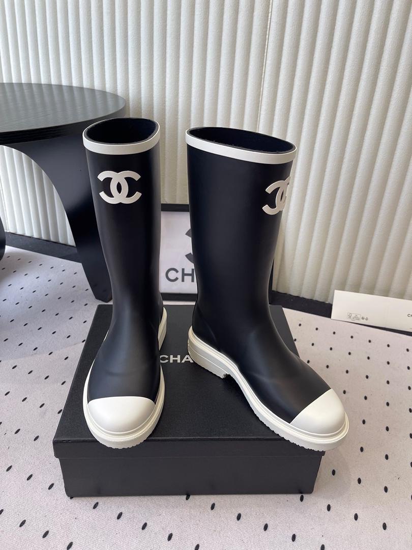 Viral Rubber Boots Black/White