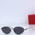 Luxury Oval Rimless Sunglasses
