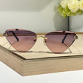 Cat-Eye Rimless Sunglasses