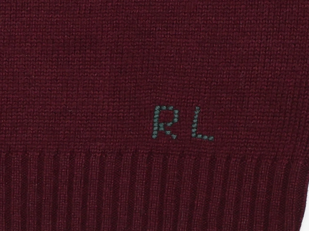 Burgundy Bear Knit Sweater