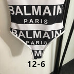 Monogram stripped Swimsuit