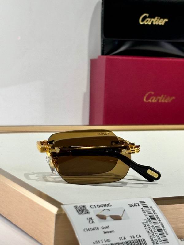 Foldable Rimless Rectangle Sunglasses