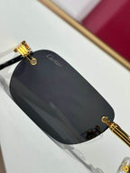 Foldable Rimless Rectangle Sunglasses