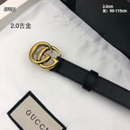 Leather Belt with Metal Buckle