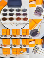 Rimless Geometric Sunglasses