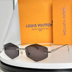 Rimless Geometric Sunglasses