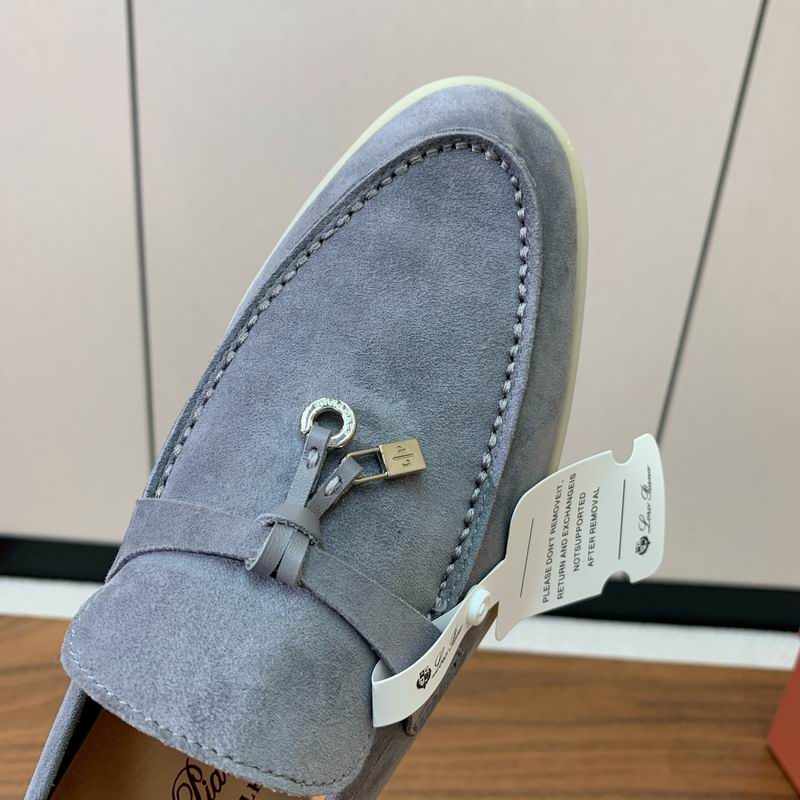 Gray Suede Loafers