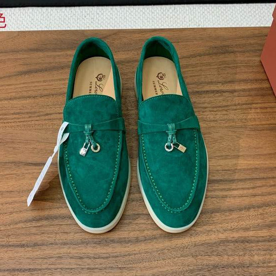 Emerald Suede Loafers