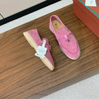 Rose Suede Loafers