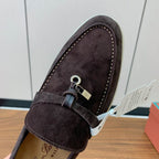 Chocolate Brown Suede Loafers