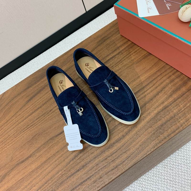 Navy Suede Loafers