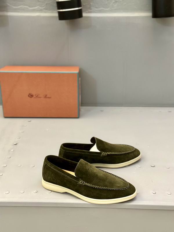 Olive Suede Slip-On Loafers