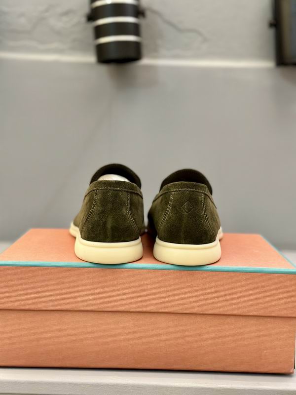 Olive Suede Slip-On Loafers