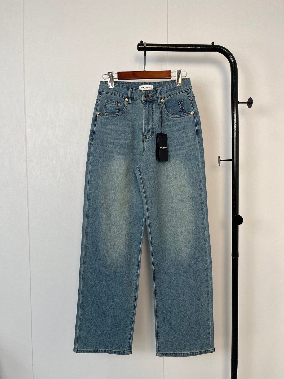 Wide-Leg Denim Jeans
