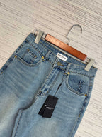 Wide-Leg Denim Jeans