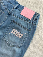 Wide-Leg Denim Jeans MM