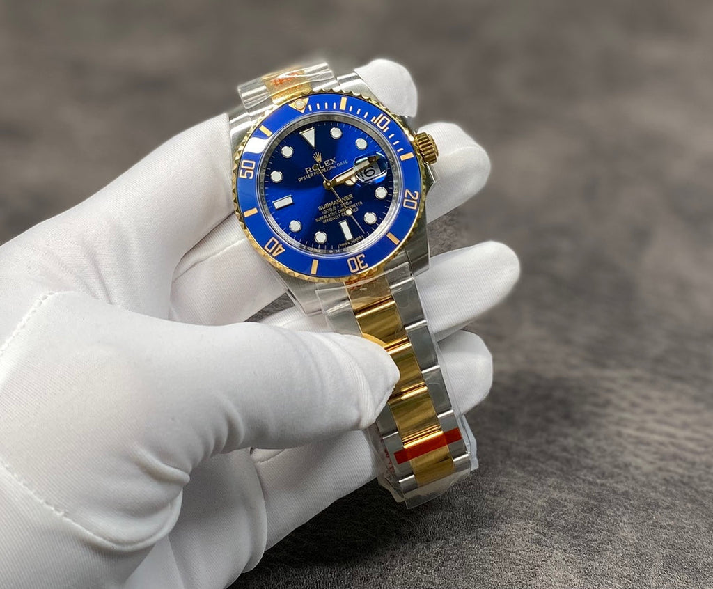 Blue Gold Dial Automatic Diver Watch 40 mm