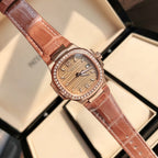 Rose Gold Diamond Bezel Watch 36 mm