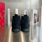High-Top Black Studded Sheep King Sneakers
