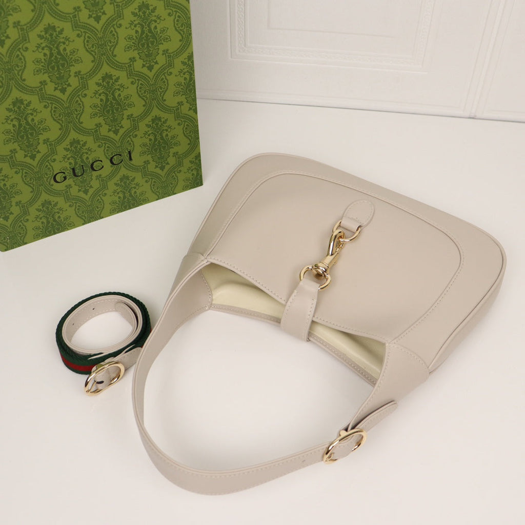 Small Shoulder Bag White Leather
