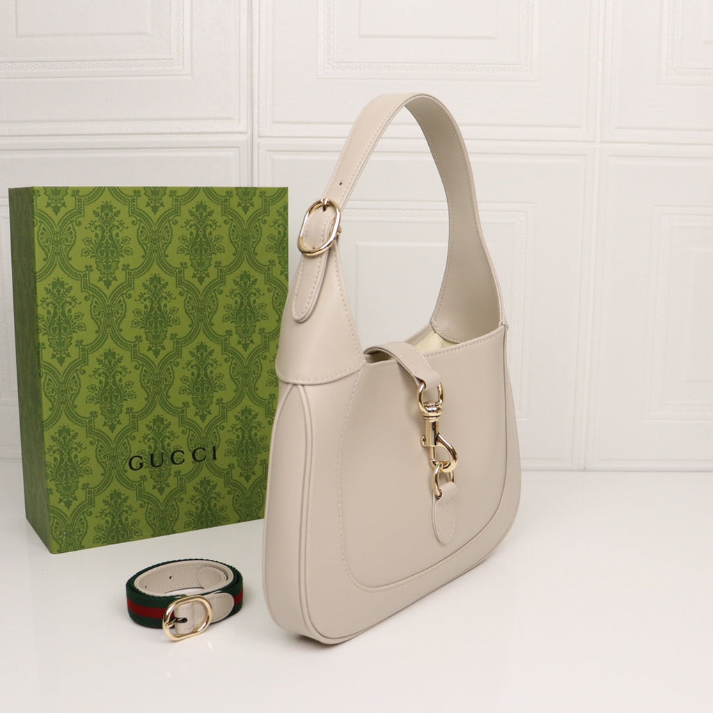 Small Shoulder Bag White Leather