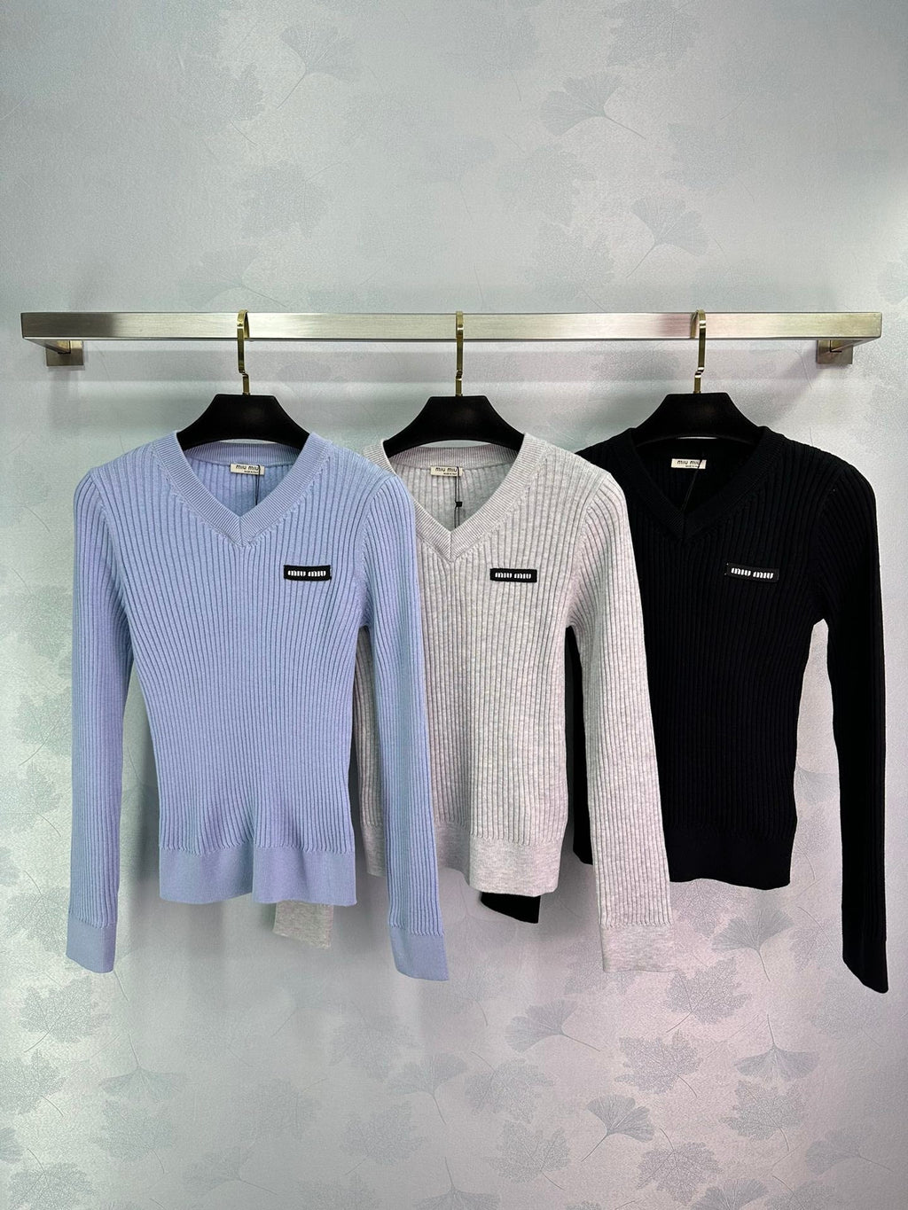 Ribbed High-Neck Wool Sweater