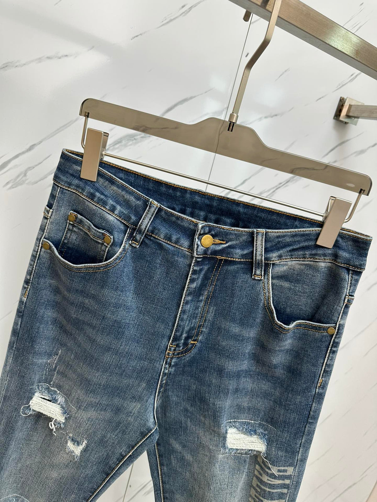 Men’s Designer Washed Denim Jeans