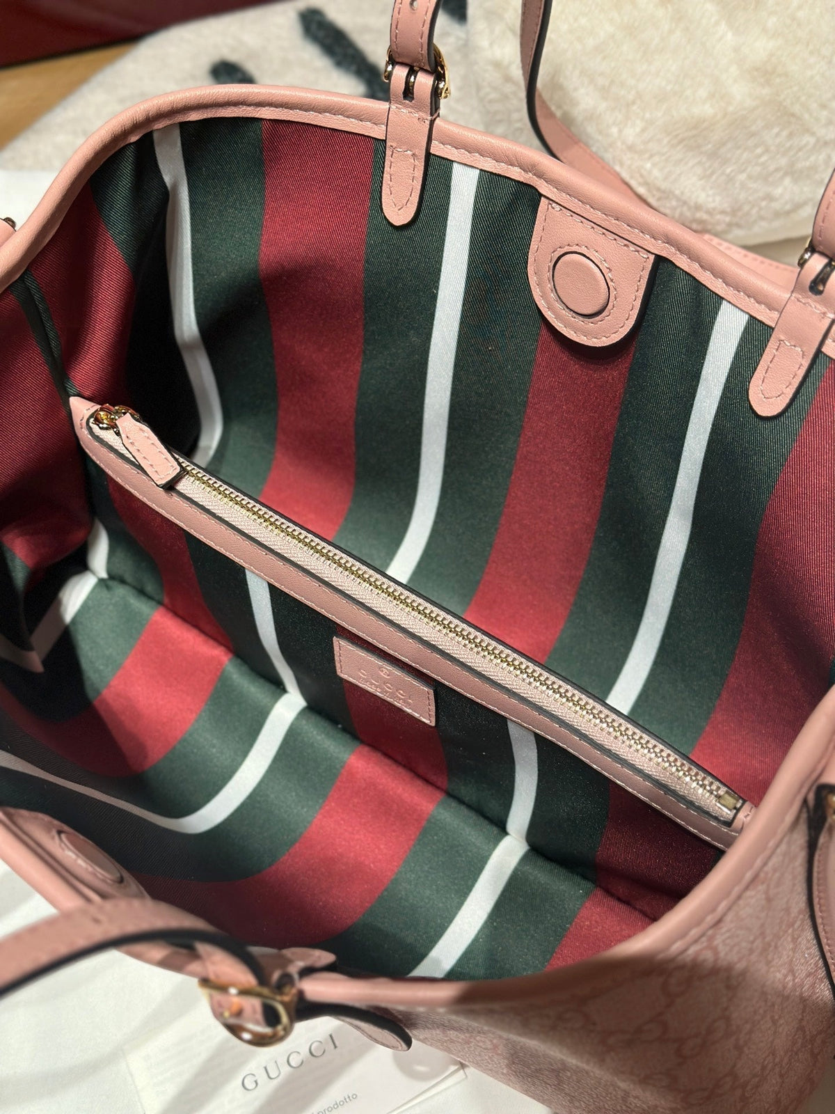 Emblem Small Tote Bag Light Pink