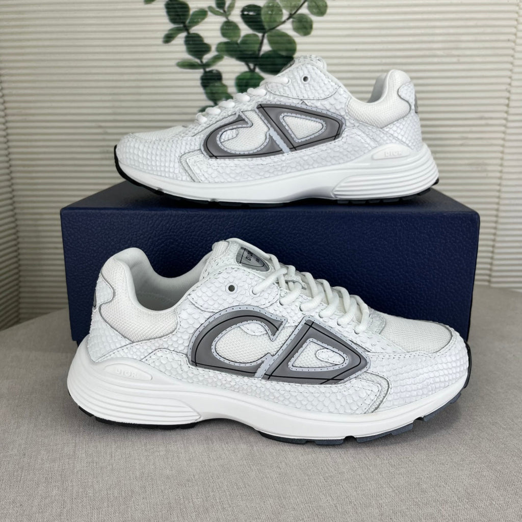 B30 Inspired Sneakers – White Snake Leather