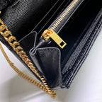 Quilted Leather Wallet on Chain