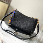 Embossed Leather Shoulder Bag
